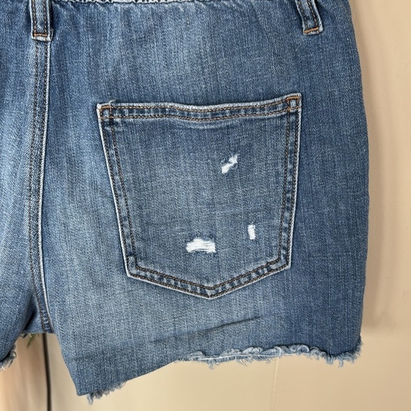 NWOT Aerie Daydream Denim Jean Shorts Distressed Stretch Waist Blue Soft Comfy - Picture 10 of 16